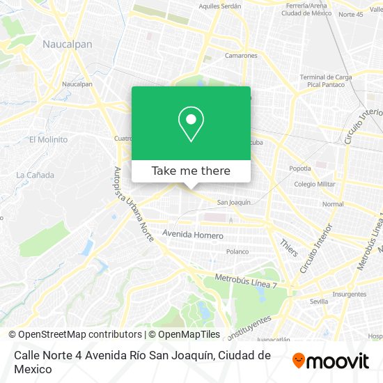Calle Norte 4 Avenida Río San Joaquín map