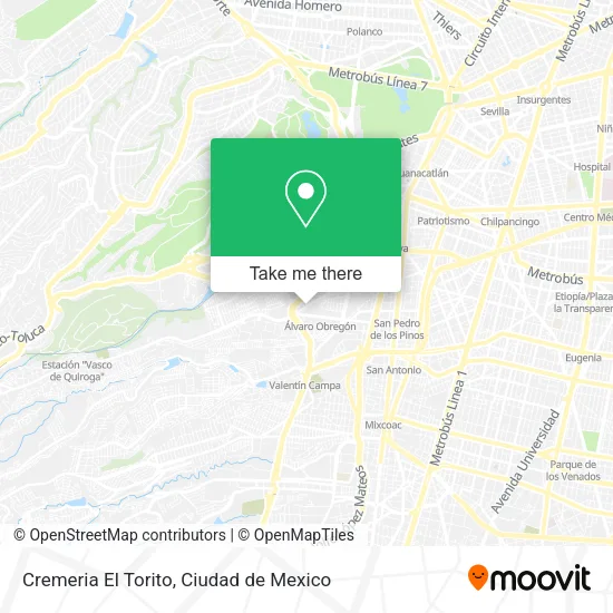 Mapa de Cremeria El Torito
