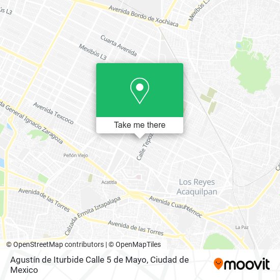 Agustín de Iturbide Calle 5 de Mayo map