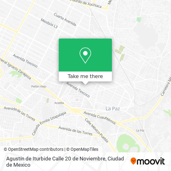 Mapa de Agustín de Iturbide Calle 20 de Noviembre