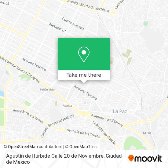 Mapa de Agustín de Iturbide Calle 20 de Noviembre