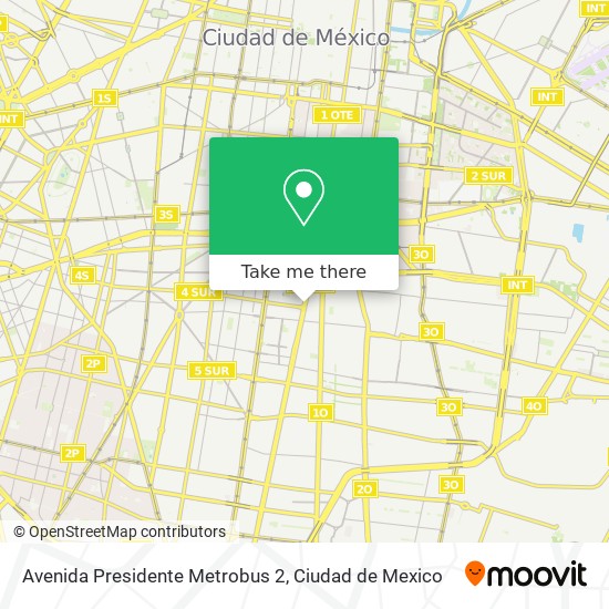 Avenida Presidente Metrobus 2 map