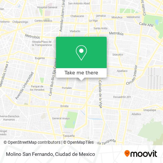 Molino San Fernando map