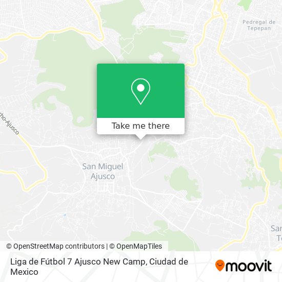 Mapa de Liga de Fútbol 7 Ajusco New Camp