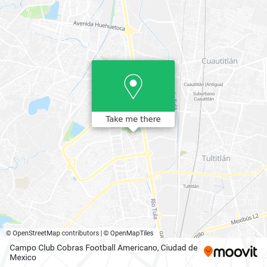 Campo Club Cobras Football Americano map