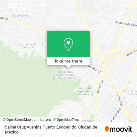 Mapa de Salina Cruz Avenida Puerto Escondido