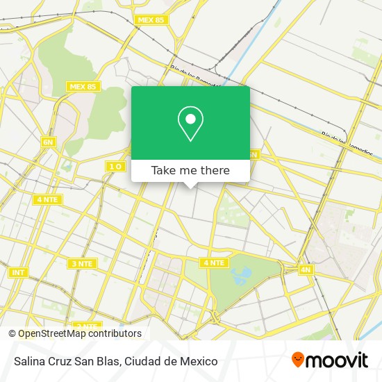 Salina Cruz San Blas map