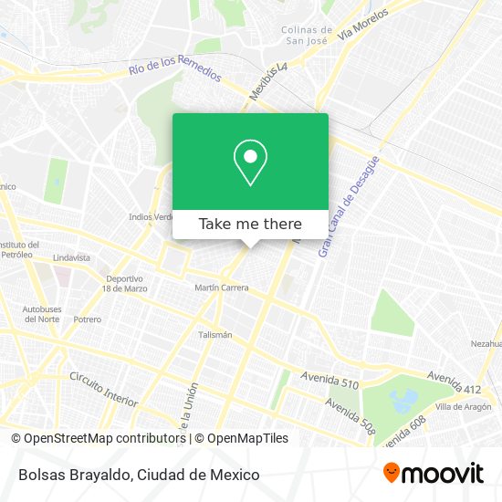 Bolsas Brayaldo map