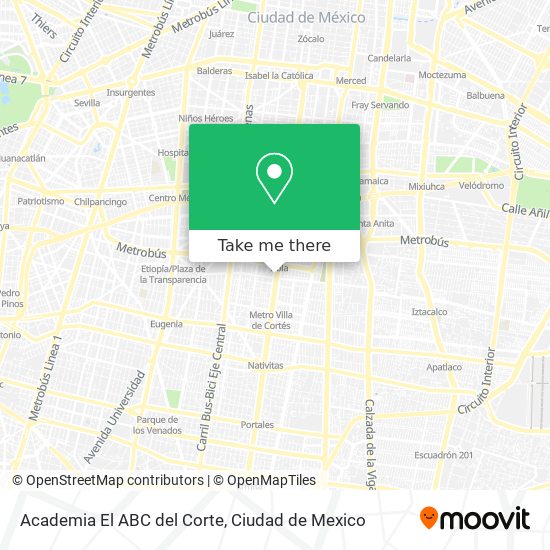 Academia El ABC del Corte map