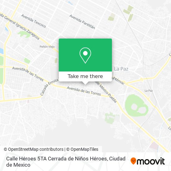 Calle Héroes 5TA Cerrada de Niños Héroes map