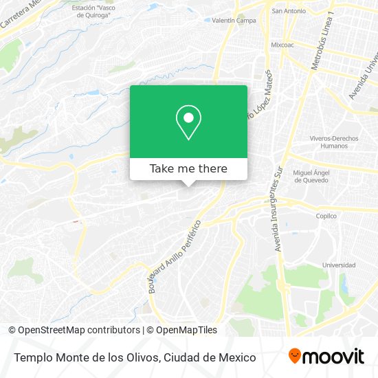 Mapa de Templo Monte de los Olivos