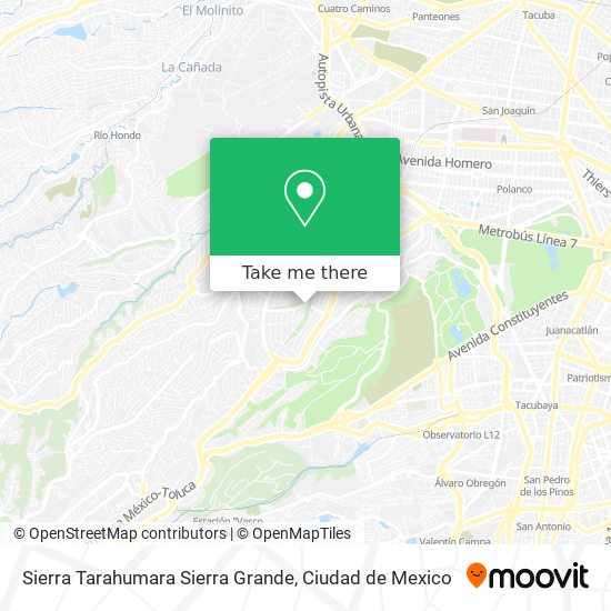 Mapa de Sierra Tarahumara Sierra Grande