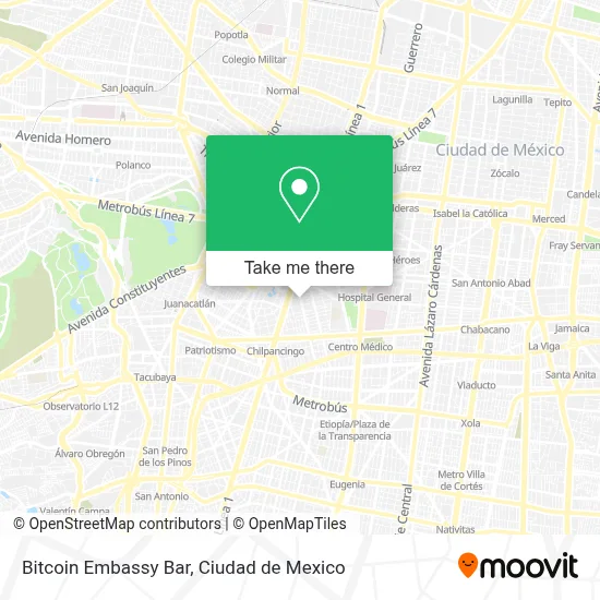 Bitcoin Embassy Bar map