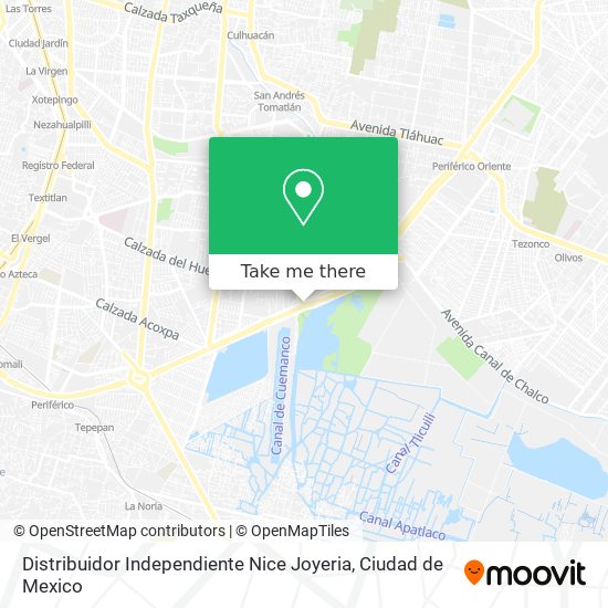 Mapa de Distribuidor Independiente Nice Joyeria