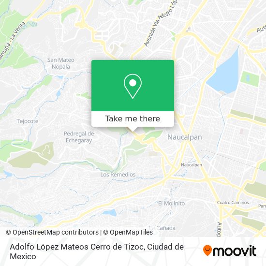 Mapa de Adolfo López Mateos Cerro de Tizoc