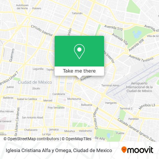 Iglesia Cristiana Alfa y Omega map