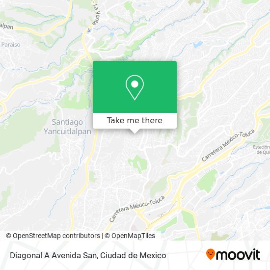 Diagonal A Avenida San map