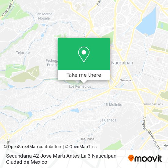 Secundaria 42 Jose Marti Antes La 3 Naucalpan map