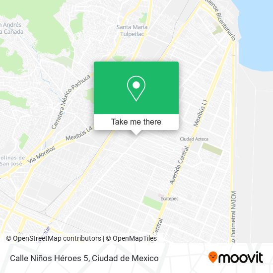 Mapa de Calle Niños Héroes 5