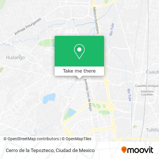 Cerro de la Tepozteco map