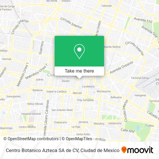 Mapa de Centro Botanico Azteca SA de CV