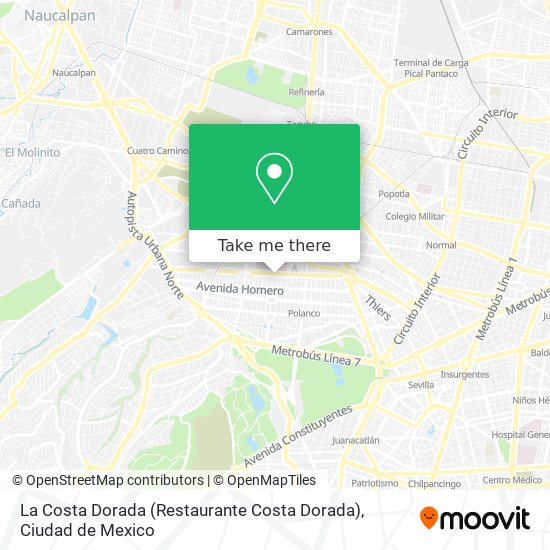 La Costa Dorada (Restaurante Costa Dorada) map