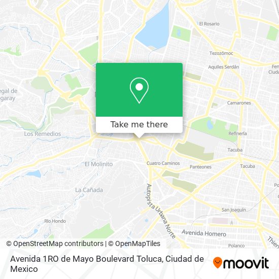 Avenida 1RO de Mayo Boulevard Toluca map