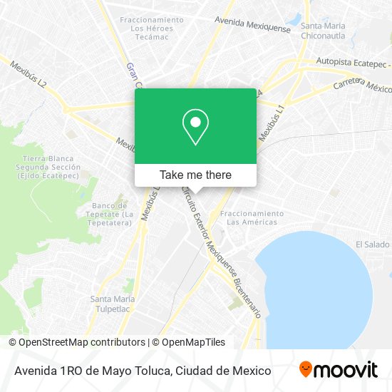 Mapa de Avenida 1RO de Mayo Toluca