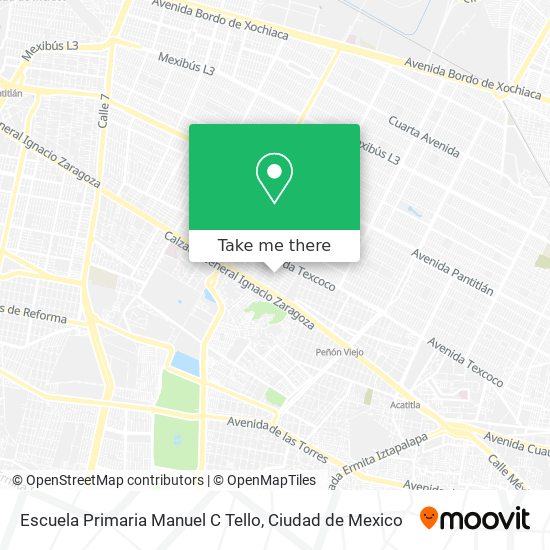 Escuela Primaria Manuel C Tello map