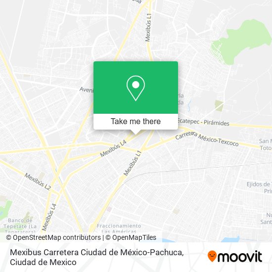 Mexibus Carretera Ciudad de México-Pachuca map