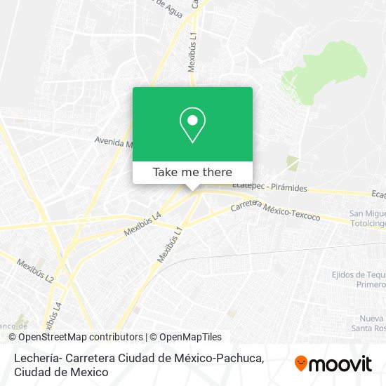 Lechería- Carretera Ciudad de México-Pachuca map