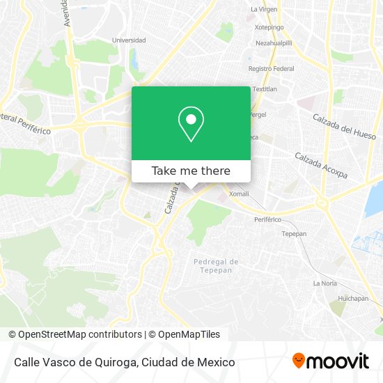 Mapa de Calle Vasco de Quiroga