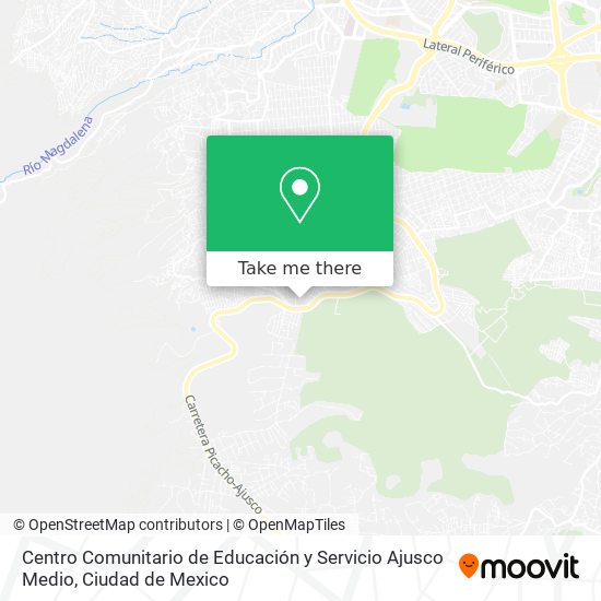 Centro Comunitario de Educación y Servicio Ajusco Medio map
