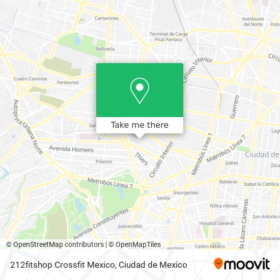 212fitshop Crossfit Mexico map