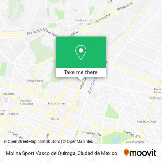 Molina Sport Vasco de Quiroga map