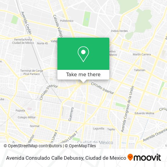 Mapa de Avenida Consulado Calle Debussy