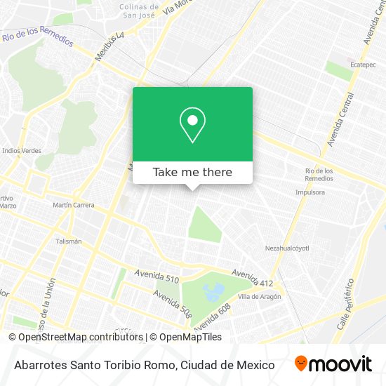 Abarrotes Santo Toribio Romo map