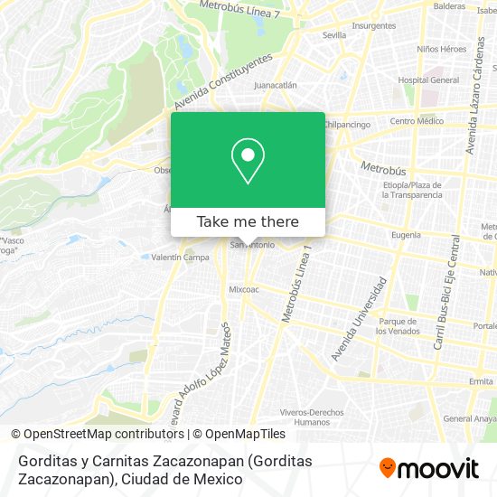 Gorditas y Carnitas Zacazonapan (Gorditas Zacazonapan) map