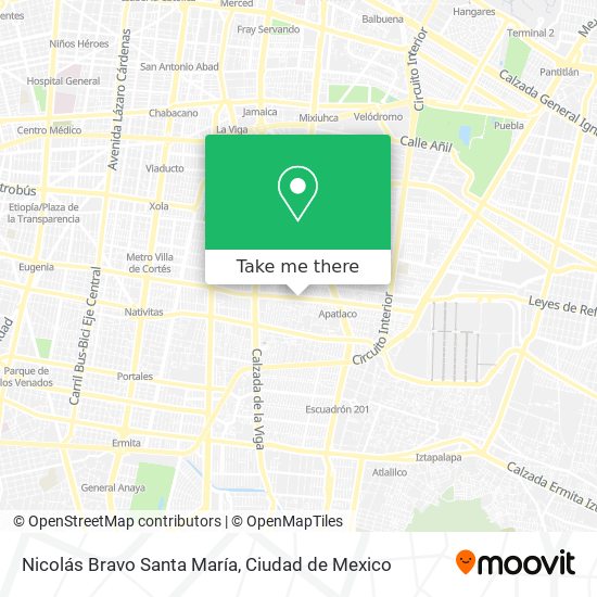 Mapa de Nicolás Bravo Santa María