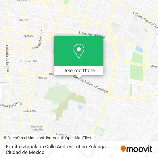 Ermita Iztapalapa Calle Andres Tutino Zuloaga map