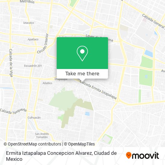 Ermita Iztapalapa Concepcion Alvarez map