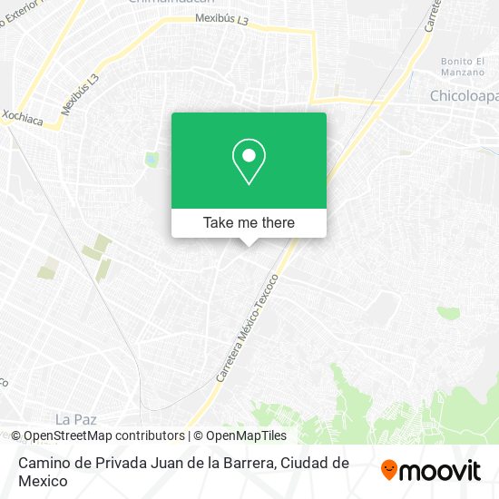 Camino de Privada Juan de la Barrera map