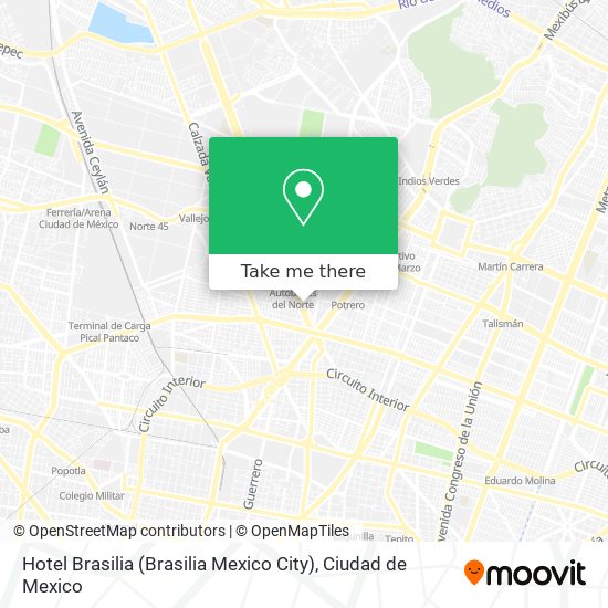 Hotel Brasilia (Brasilia Mexico City) map