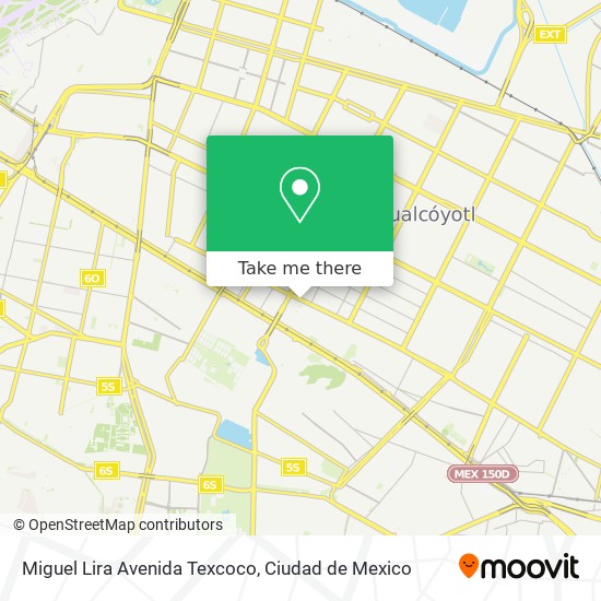 Miguel Lira Avenida Texcoco map