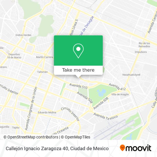 Mapa de Callejón Ignacio Zaragoza 40
