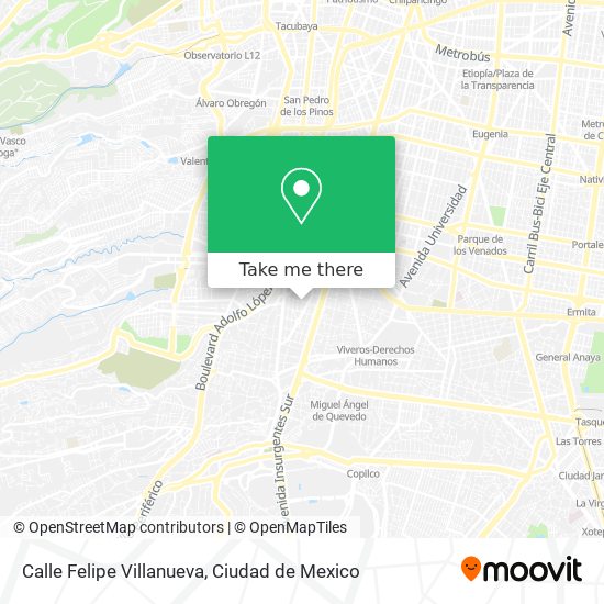 Calle Felipe Villanueva map