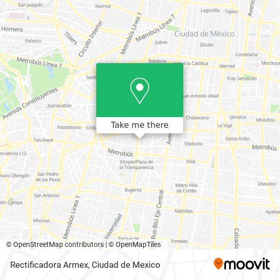 Rectificadora Armex map