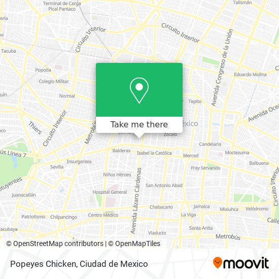 Popeyes Chicken map