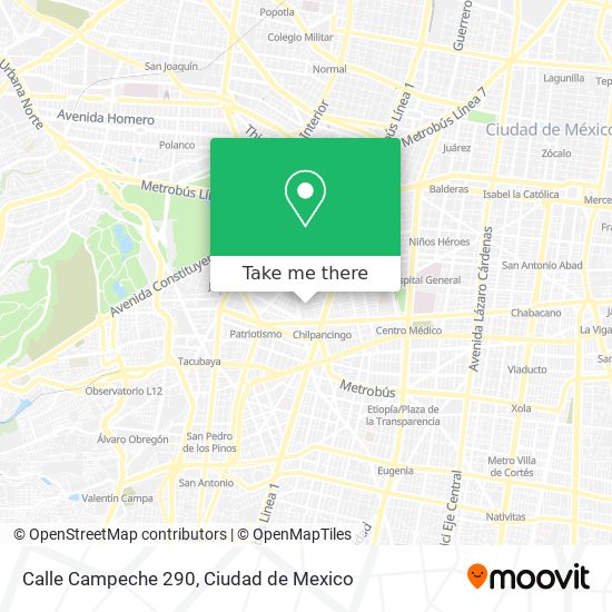 Calle Campeche 290 map