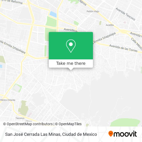 Mapa de San José Cerrada Las Minas